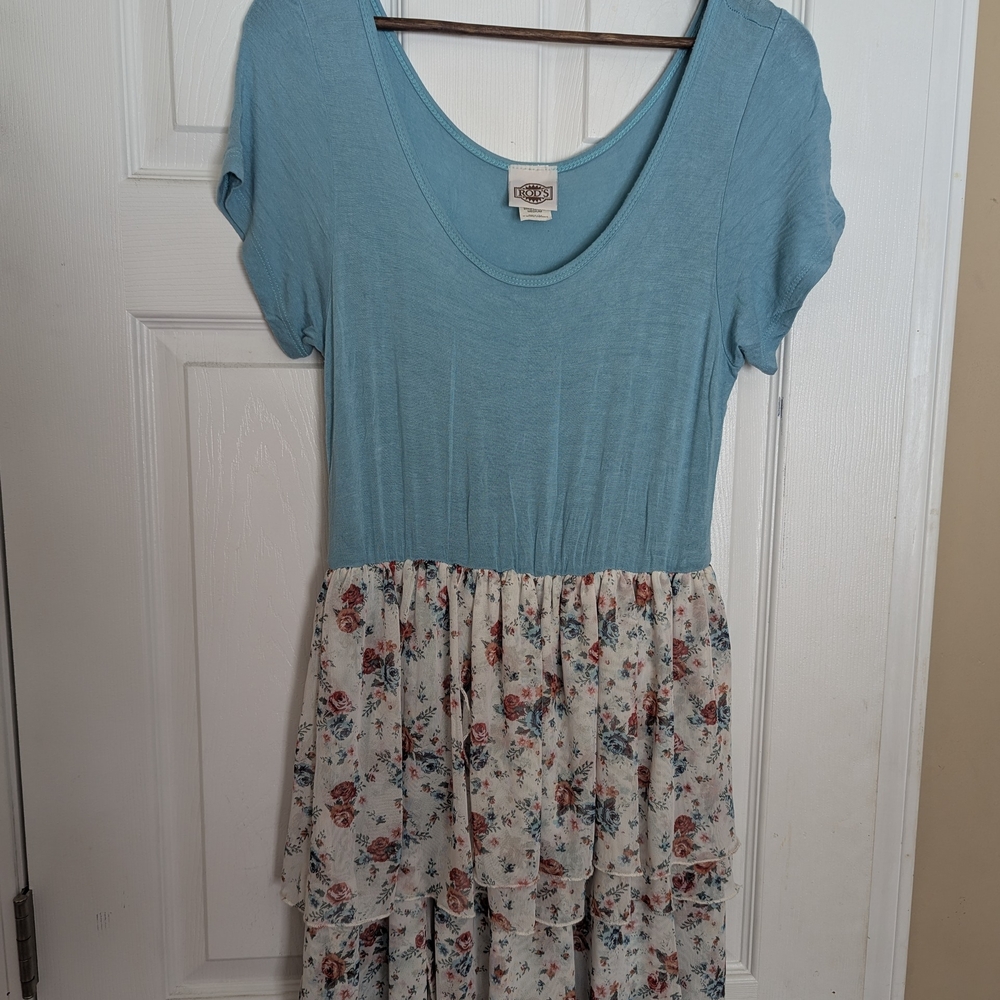 Rods Western Palace Blue Floral Women's Dress M